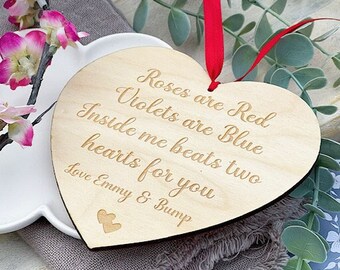 Letrero "Embarazo en mi interior late por ti" - Regalo de San Valentín de mi barriguita, regalo de San Valentín para el futuro papá, regalos para el futuro papá