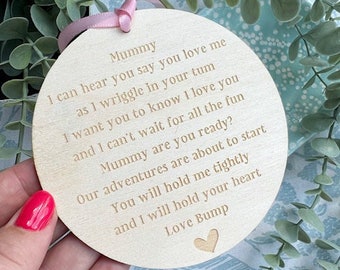 Mummy To Be I Love You Plaque - Pregnancy Gift Sign - Mummy Gift From Bump - Mum To Be Gift - Pregnancy Gift - Mummy To Be