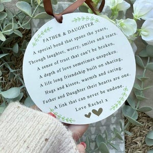 Vater und Tochter hängende Dekoration - Geschenk für Vater, Geschenk für Tochter, Vater und Tochter Geschenk, alles Gute zum Geburtstag Vater, Sentimental Geschenk für Vater (PR)