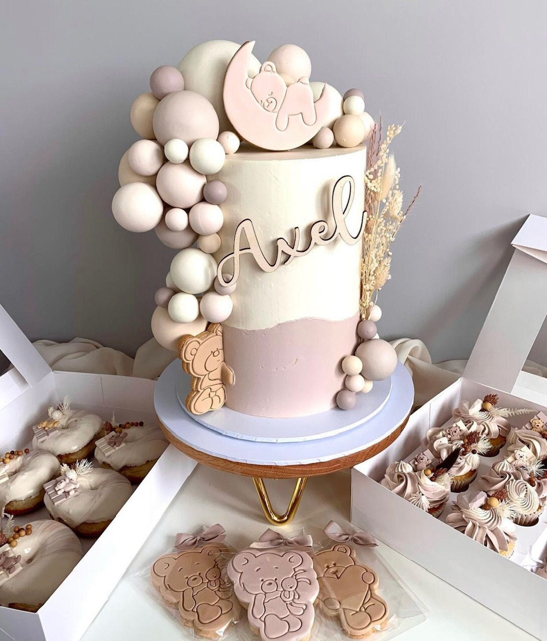 CAKE Charm Topper 10cm Personalised Name Custom Cake Name & WOODEN EMBELLISHMENTS, Personalised Cake Charm Wooden Name, Cake Finishing Touch