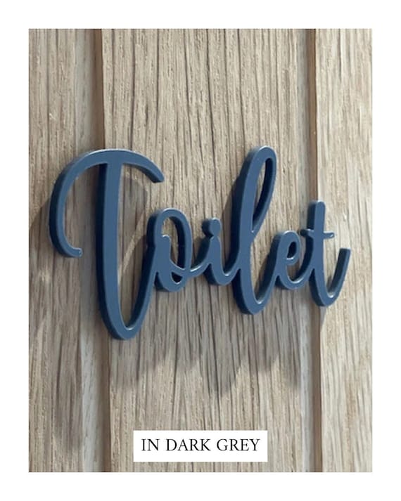 Toileting Lettering TOILET 3D Acrylic Sign Toilet Cut Out Word Various Colours | Etsy UK