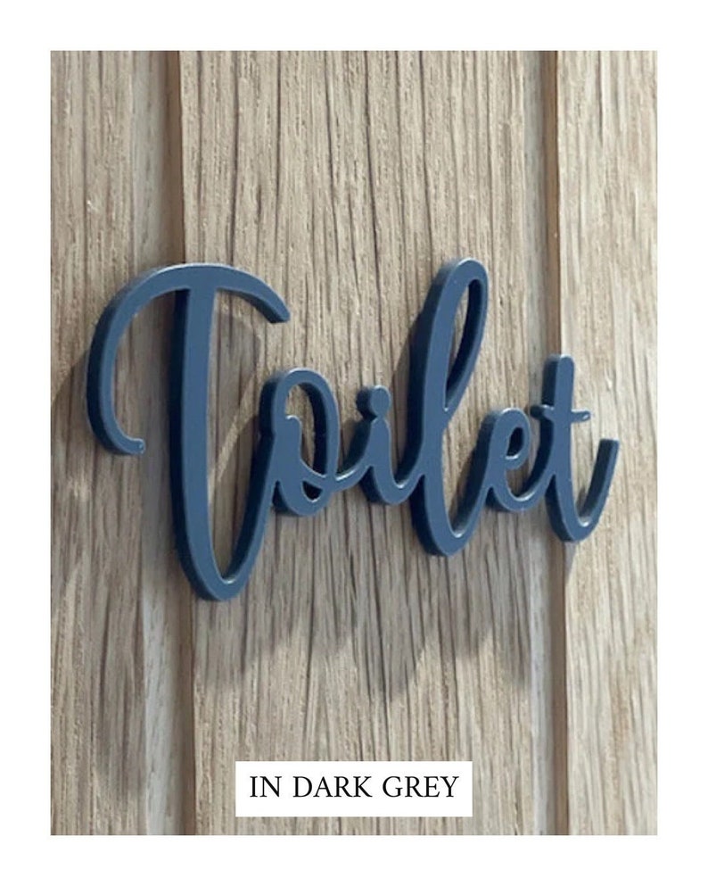 TOILET 3D Acrylic Sign Toilet Cut Out Word Various Colours Etsy UK