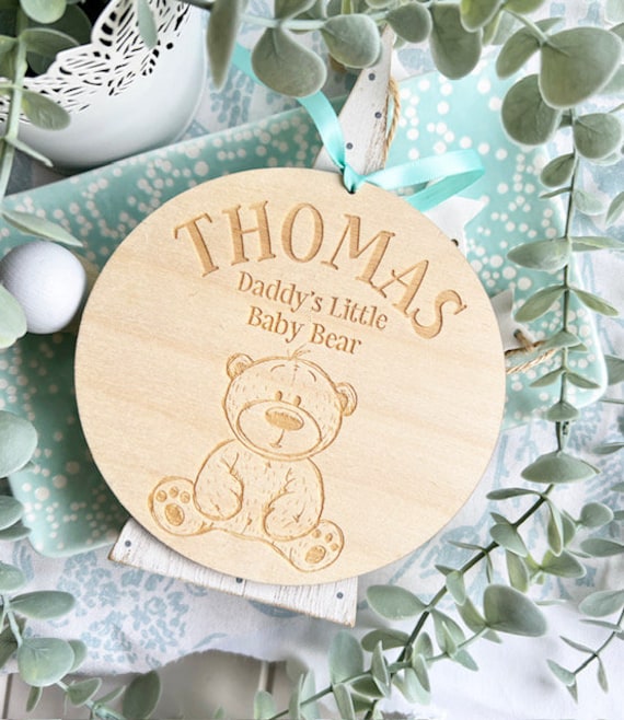 Daddy's Little Baby Bear(s) Personalised Hanging Decoration