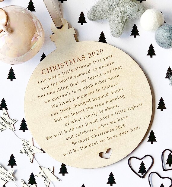 Christmas 2020 LOCKDOWN Keepsake PLY Bauble Quarantine Etsy