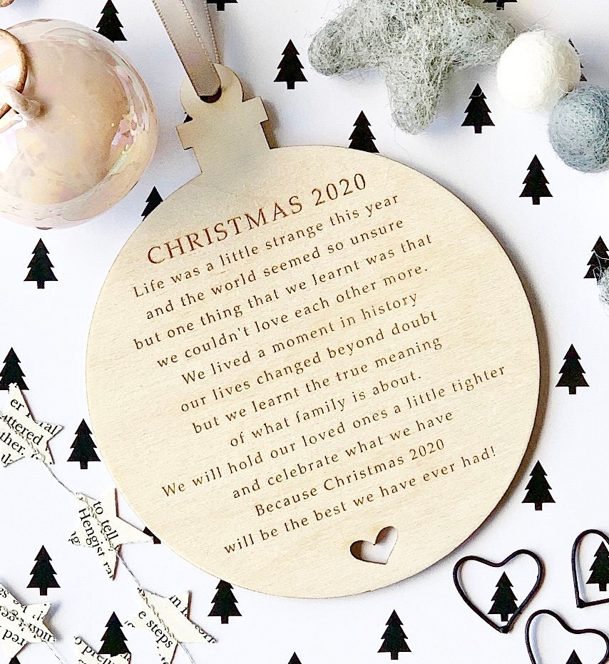 Christmas 2020 LOCKDOWN Keepsake PLY Bauble Quarantine Etsy