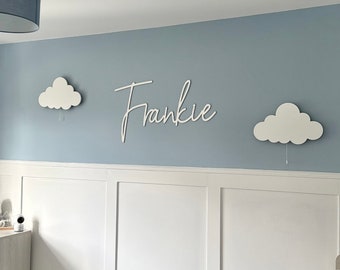 Boys Bedroom Name Sign Scribble Font, Personalised Nursery Wall Art, Custom Baby Boy Decor, UK Handmade