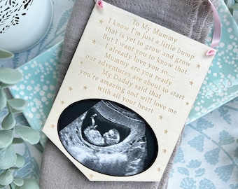 I Already Love You MUMMY Scan Decoration - Pregnancy Scan Photograph Decoration - Gift From Bump - Baby Ultrasound Scan - Gift For Mum To Be