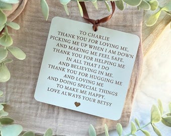 Thank You For Loving Me, Love Sign - Anniversary Gift - Gifts For Couples - Sentimental Gift For Him - Love Poem - I Love You - For Her (WH)