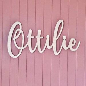Letrero de madera personalizado con nombre - Decoración de pared a medida - Letrero con nombre para bebé para la habitación infantil - Decoración del hogar - Letrero con nombre para dormitorio infantil - VARIOS TAMAÑOS imagen 10