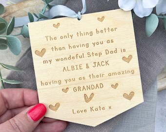 STEP DAD & GRANDPARENT The Only Thing Better Personalised Sign -  Gifts Step Dad - Gifts For Him - Step Dad Father's Day Sign - Grandad