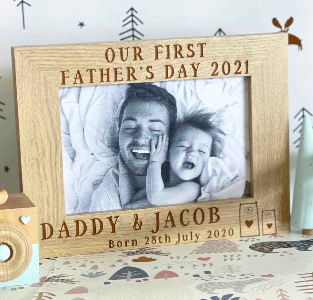First Father's Day 2024 Daddy & Me PHOTO FRAME, Personalised Gift for