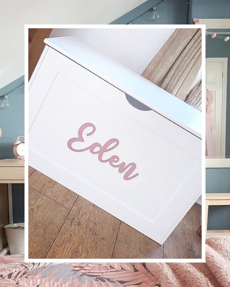 Wooden TOY BOX Name Sign Various Sizes Name Wall Art Etsy UK