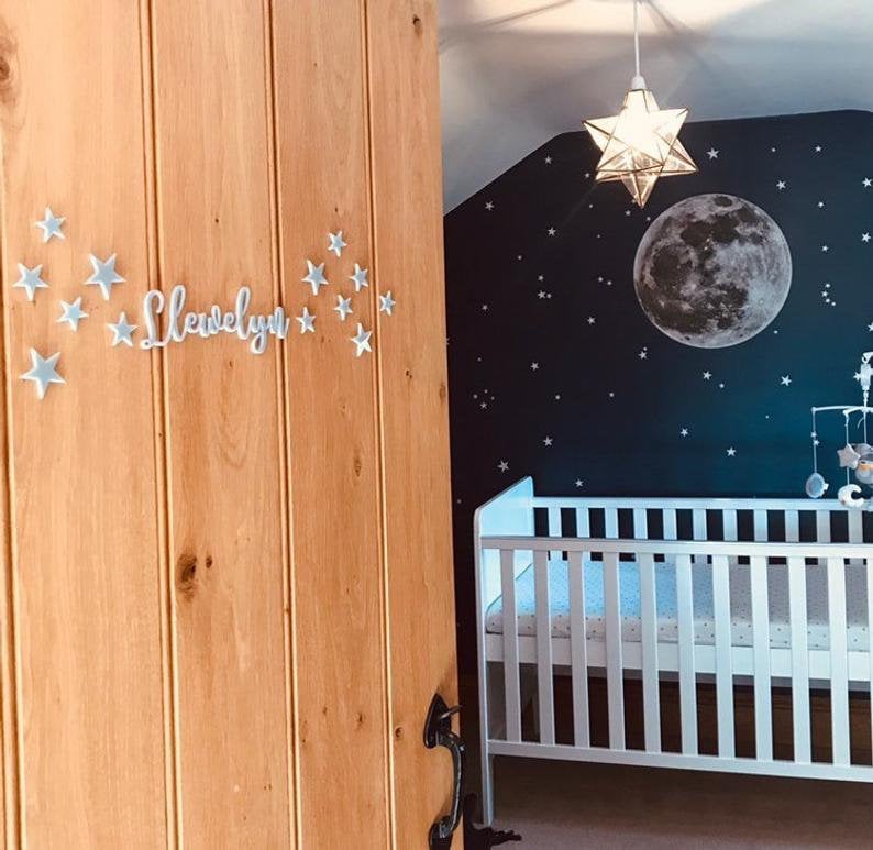 TOY BOX SIGN Coloured Acrylic Name Sign with Stars or Hearts Etsy