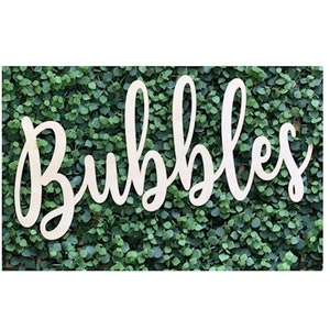 Bubbles Wooden Decorative Sign - Proescco Wall - Flower Wall - Party Sign - Bubbles Sign - Champagne Sign - Even Signs - Party Decor