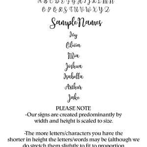 Wooden Double Name Sign EXTRA LARGE 800mm in SWIRLY Font - Painted ...