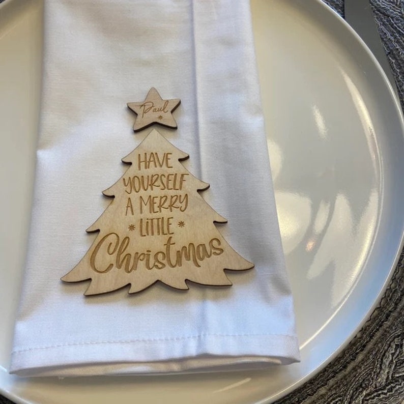 Christmas Table CHRISTMAS TREE Personalised Place Names - Etsy