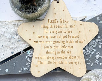 Baby Loss & Remembrance Star Miscarriage Keepsake Gift - Angel Baby - Baby Loss Decoration - Baby Memorial - Infant Loss - We Never Met You