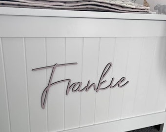 Wooden TOY BOX Name Sign - Scribble Font - Personalise Your Child's Toybox