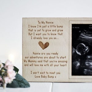 Grandparent To Be Magnet Scan Frame - Baby Scan Frame Decoration - Personalised Bump Gift - Pregnancy Announcement - Grandparents To Be