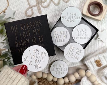 DADDY TO BE The Reasons I Love You Personalised Box & Tokens, Birthday Gift For Daddy To Be - Personalised Gift From Bump