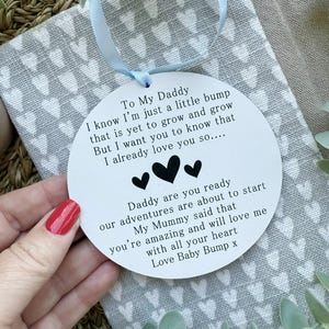 Letrero para el futuro papá de mi barriguita - Regalo de cumpleaños de mi barriguita - Recuerdo para el futuro papá - Regalo para el futuro papá de mi barriguita (WH3)