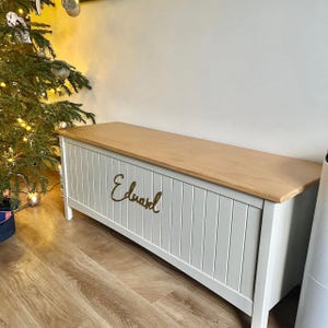 Scribble Font Wooden Name Sign – Personalised Nursery Wall Decor afbeelding 11