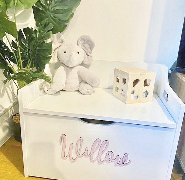Wooden TOY BOX Name Sign Various Sizes Name Wall Art Etsy UK
