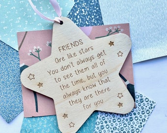 Friends Are Like Stars Sign - Gifts For Friends - Friend Sign - Best Friend Gift - Friendship Gift - Friend Plaque - Bridesmaid Gift Sign