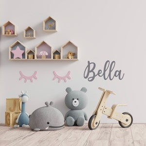Wooden Name Sign 600mm SWIRLY Font - PAINT Options -  Family Name, Nursery, Baby Name, Home, Bedroom, Children's Decor, Hanging Name Letter