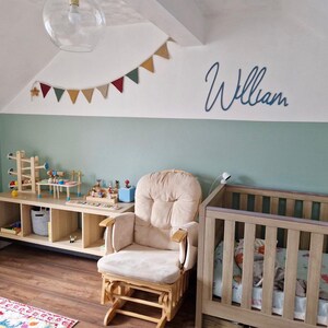Scribble Font Wooden Name Sign – Personalised Nursery Wall Decor afbeelding 4