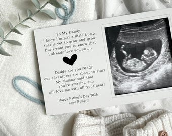 DADDY To Be on Father's Day I'm Just A Little Bump Magnet Scan Frame Decor | Ultrasound Scan Gift | Pregnancy Announcement Gift from Bump