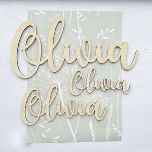Letrero de madera con nombre en varios tamaños: arte de pared con nombre, letrero para puerta, letrero para guardería, letrero para bebé, letrero para caja de juguetes, decoración para el hogar, decoración para dormitorio infantil, decoración del hogar