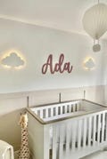 60cm Wooden Name Sign SWIRLY Font - PAINT Option -  Family Name, Nursery, Baby Name, Home, Bedroom, Children's Decor, Hanging Name Letter