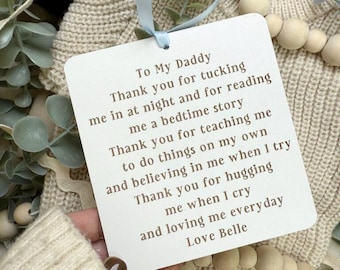 Personalised Thank You Daddy Keepsake Plaque (WH)