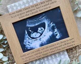My Daddy FATHERS DAY To Be I’m Just A Little Baby Bump Scan Picture Frame | Daddy To Be Father's Day Gifts From Bump