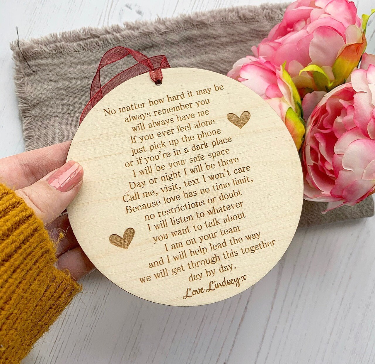 No Matter How Hard It May Get Personalised Plaque - Gifts For Friends…