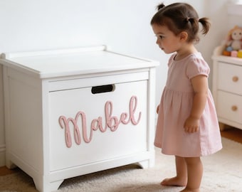 Toybox Custom Wooden Name Sign – Nursery Sign - Toy Box Name - Playroom Decor For Children - Toy Storage - Baby's Toybox