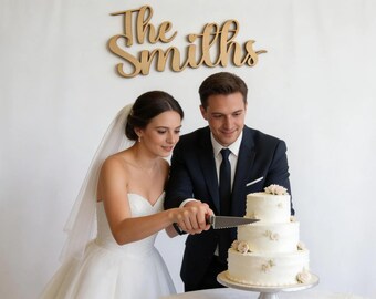 Personalised Wedding Surname Sign - Twine Font - Wedding Backdrop Custom Name Sign - Personalised Wedding Sign