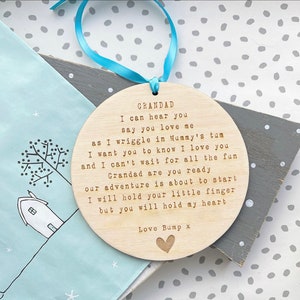 GRANDPARENT To Be Are You Ready Plaque, Grandparent To Be Personalised Keepsake Gift - Grandparent To Be Gift From Bump - Birthday From Bump
