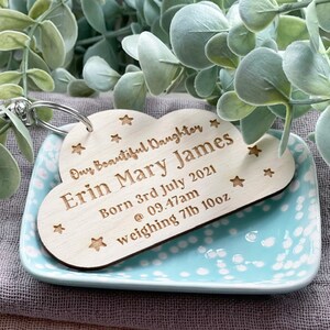 Baby Welcome Announcement KEYRING - Newborn Gift, Welcome To The World, New Baby Boy, New Baby Girl, Newborn Announcement, Baby Announcement