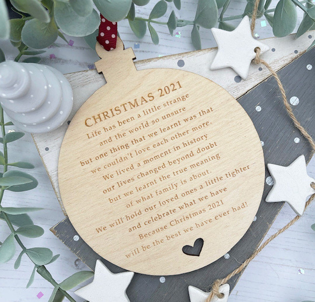 Christmas 2021 Lockdown Keepsake PLY Bauble Quarantine - Etsy