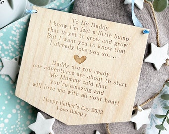 Father's Day DADDY TO BE 2023 Personalised Gift, Dad To Be, Personalised Daddy To Be, New Daddy Gift From Bump, Pregnancy Announcement, Bump