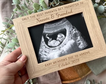 Grandparents To Be Baby Bump Scan Frame - Gift For Grandparents To Be, Pregnancy Announcement For Grandparents, Scan Photo Frame, Ultrasound