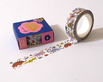 Washi Tape | Dinosaur Tape | Kids Cute Tape | Paper Tape | Scrapbooking Tape | Journal Tape | Pretty Tape | Cute Tape | Dinos Print