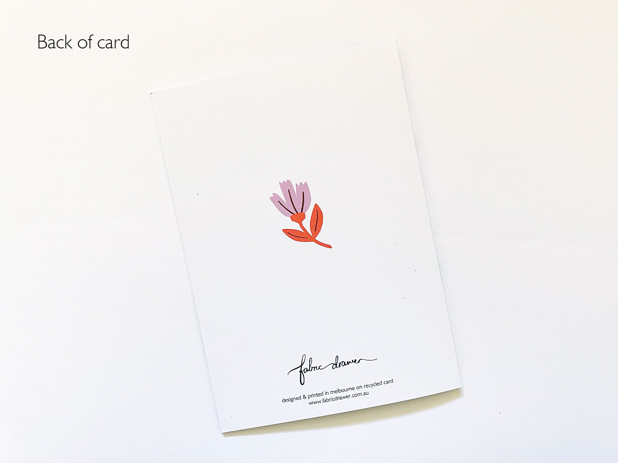 Greeting Card Happy Birthday Australiana — Fabric Drawer Patterned