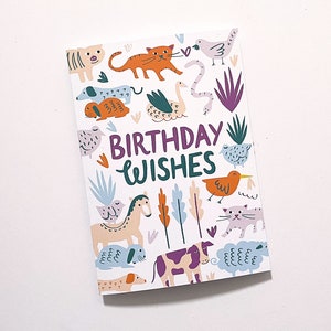 Birthday Wishes Farm Animals Greeting Card, Kids, Girls, Boys, Children's, Unisex Happy Birthday Card