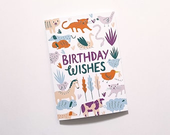 Geburtstagswünsche Tiere auf dem Bauernhof Grußkarte, Kinder, Mädchen, Jungen, Kinder, Unisex Alles Gute zum Geburtstagskarte