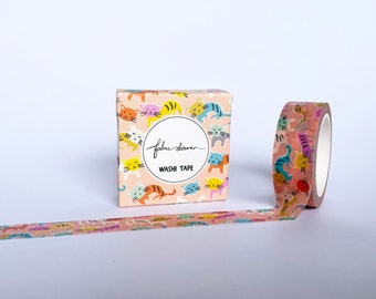 Washi Tape | Kitten Tape | Cat Tape | Paper Tape | Scrapbooking Tape | Journal Tape | Pretty Tape | Cute Tape | Cheeky Cats Design