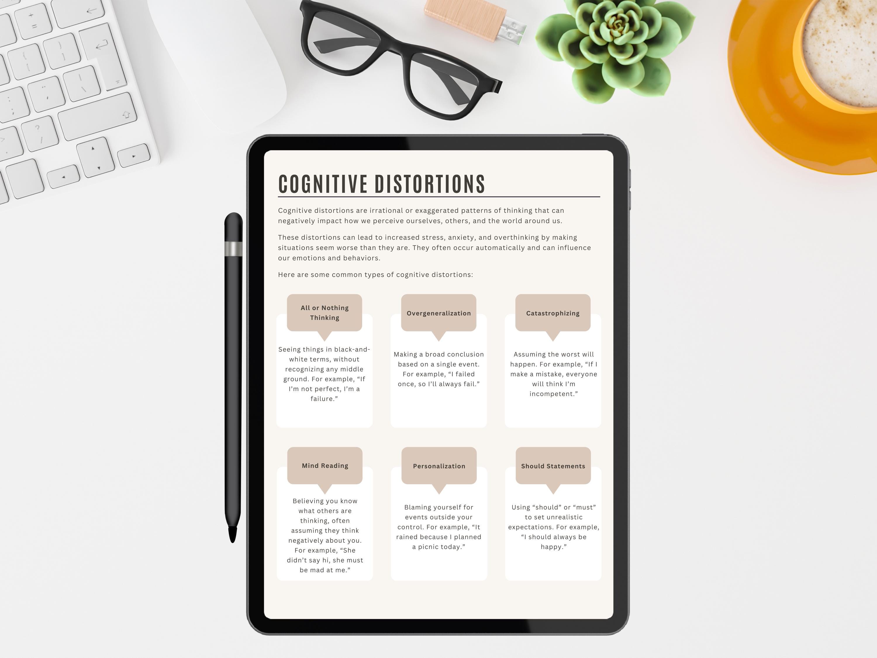 Stop Overthinking Workbook Printable Digital Download Daily Gratitude ...