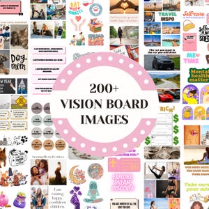 Kit de tableau Vision 2025 imprimable | Modèles d'établissement d'objectifs et affirmations | Téléchargement numérique
